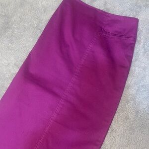 New York & Company  Knee Length Magenta Pencil Skirt Size 16